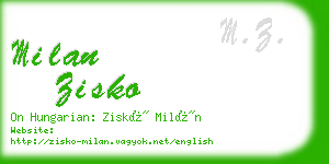 milan zisko business card